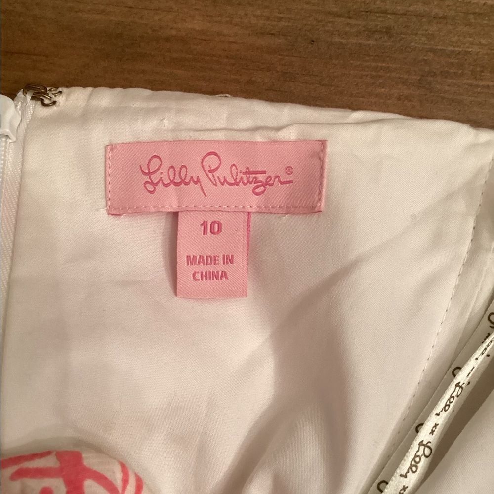 Lilly Pulitzer Strapless Floral Shift Dress in Pink and Green - Picture 5 of 8